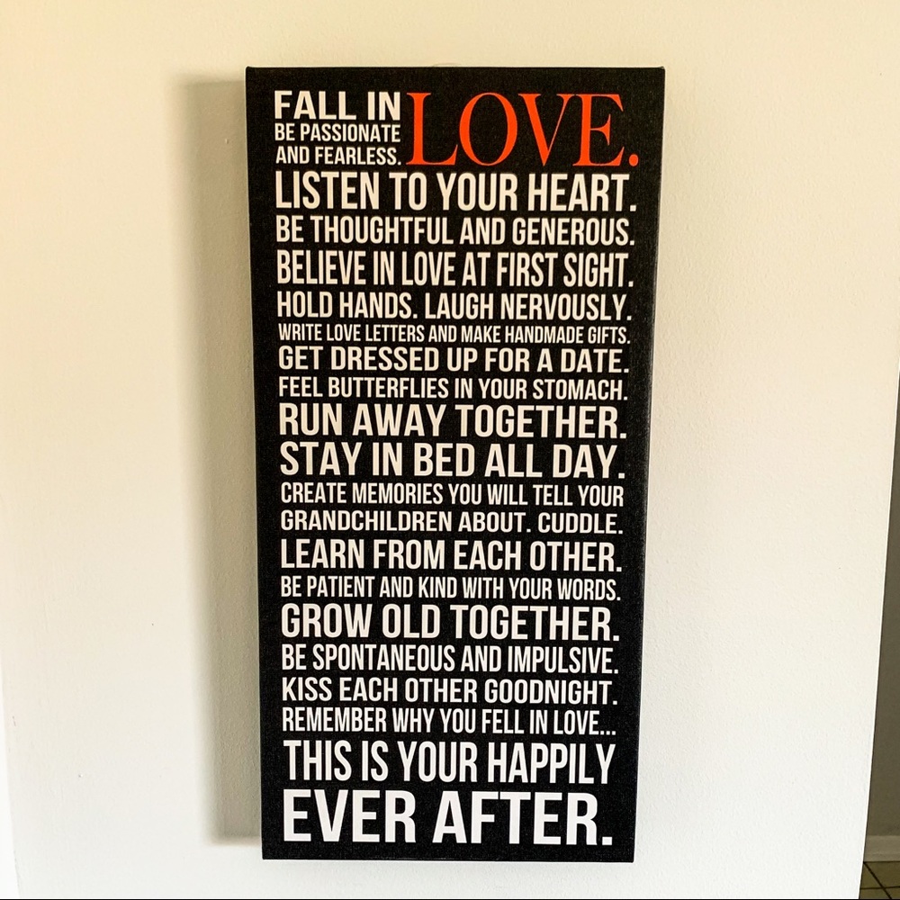 Love canvas wall art